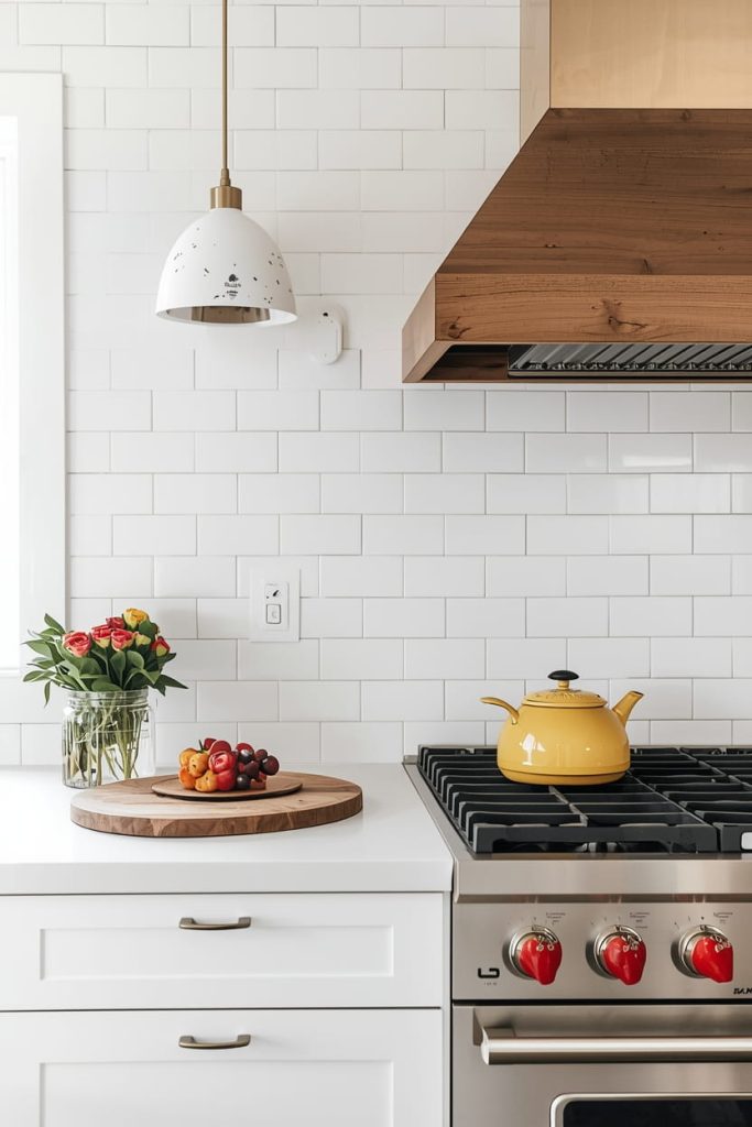 Classic White Subway Tile Backsplash for a Timeless Kitchen