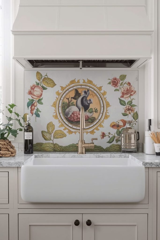 Colorful Mosaic Kitchen Backsplash for Artistic Flair