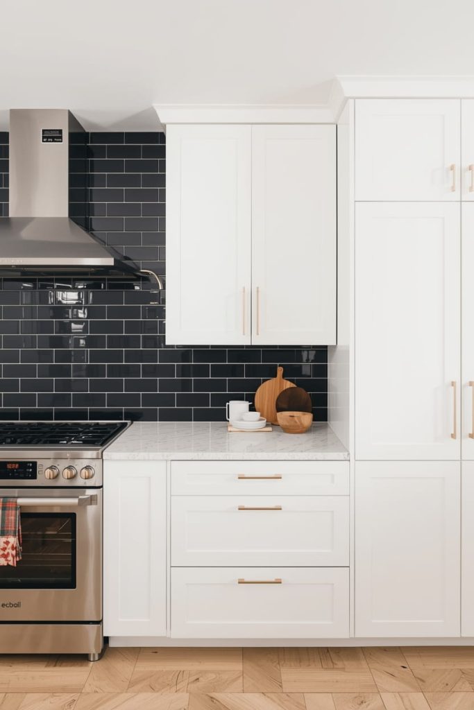 Dark Green Kitchen Backsplash Inspired by Nature