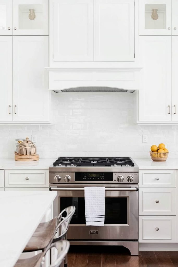 Matte White Subway Tile Backsplash for a Soft Modern Look