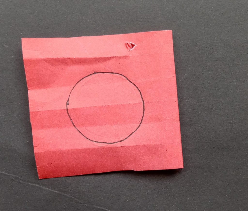 draw a circle and cutout it