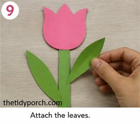 attach the leaves