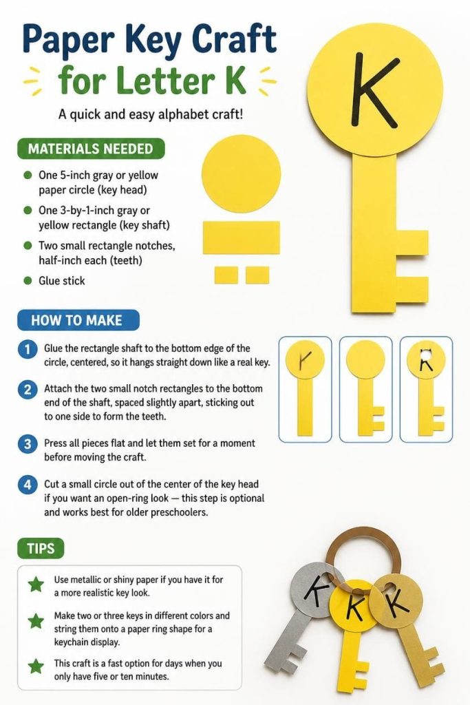 Paper Key Craft for Letter K
