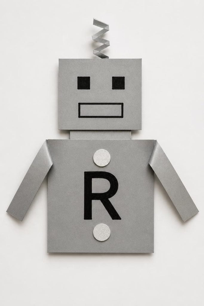 Paper Robot Craft for Letter R