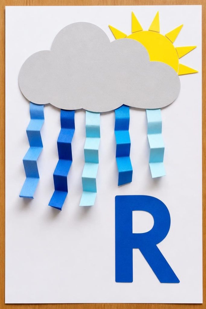 Rain Cloud Craft for Letter R