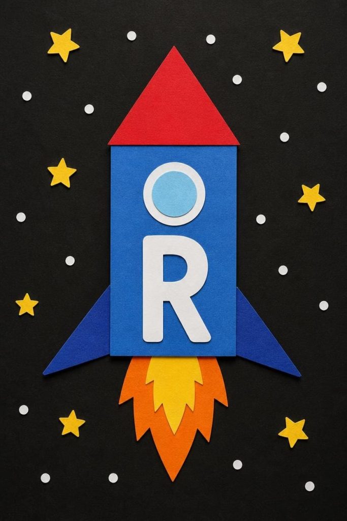 Rocket Ship Craft for Letter R