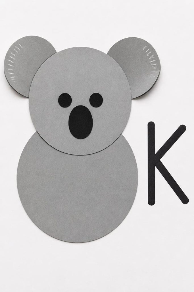 Paper Koala Craft for Letter K