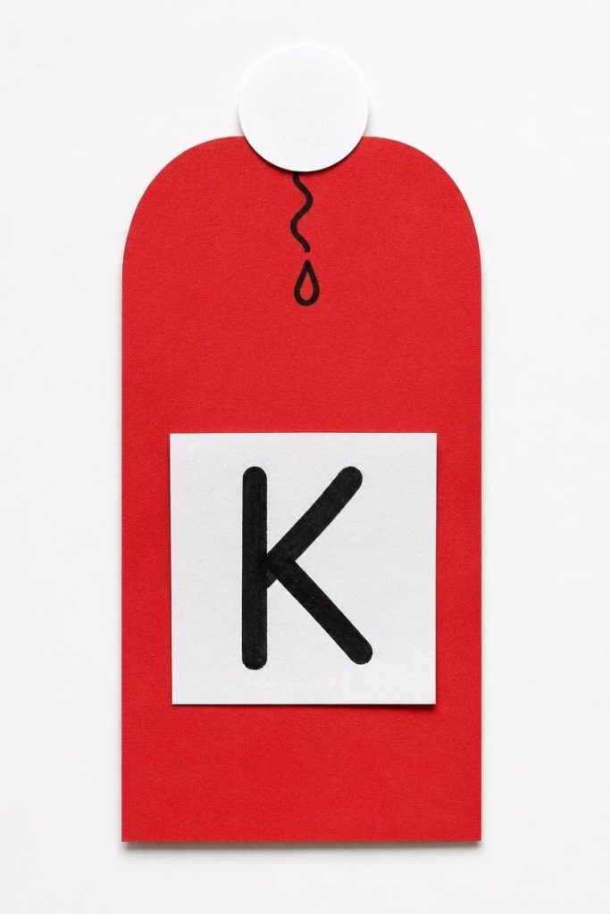 Paper Ketchup Bottle Craft for Letter K