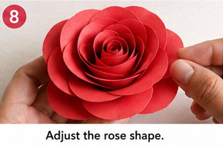 adjust the rose shape