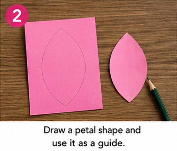 draw a petal shape and use it as a guide