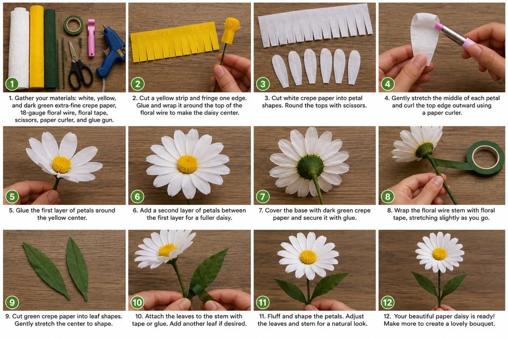 Daisy Flower Paper Craft