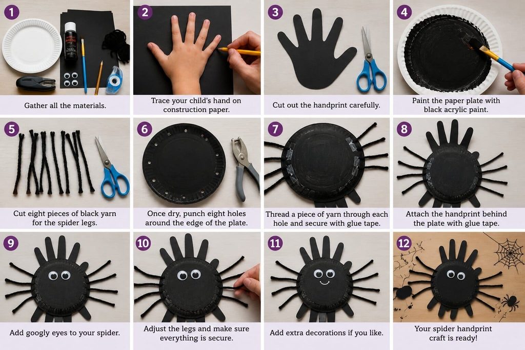 Spider Handprint Craft: Step-by-Step Tutorial
