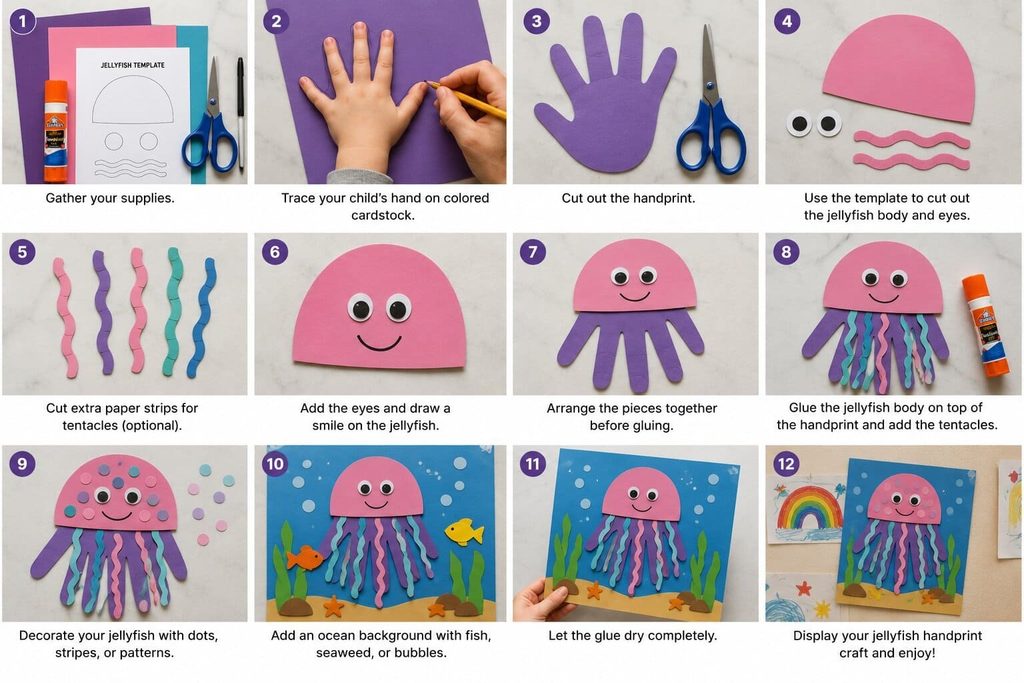 Jellyfish Handprint Craft Tutorial